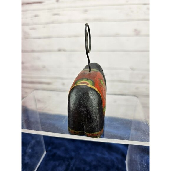 Elephant Decorative Spiral Clip Photo Holder in Warm Color Tones - Picture 5 of 6